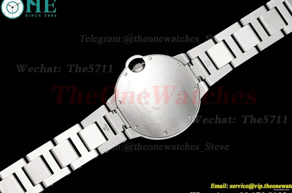 De Dial SS Ballon SS Cartier A076 V6F 33mm White Bleu 0106